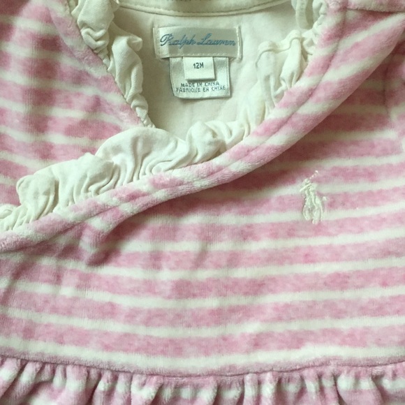 Ralph Lauren Velour Ruffle dress - Picture 2 of 4